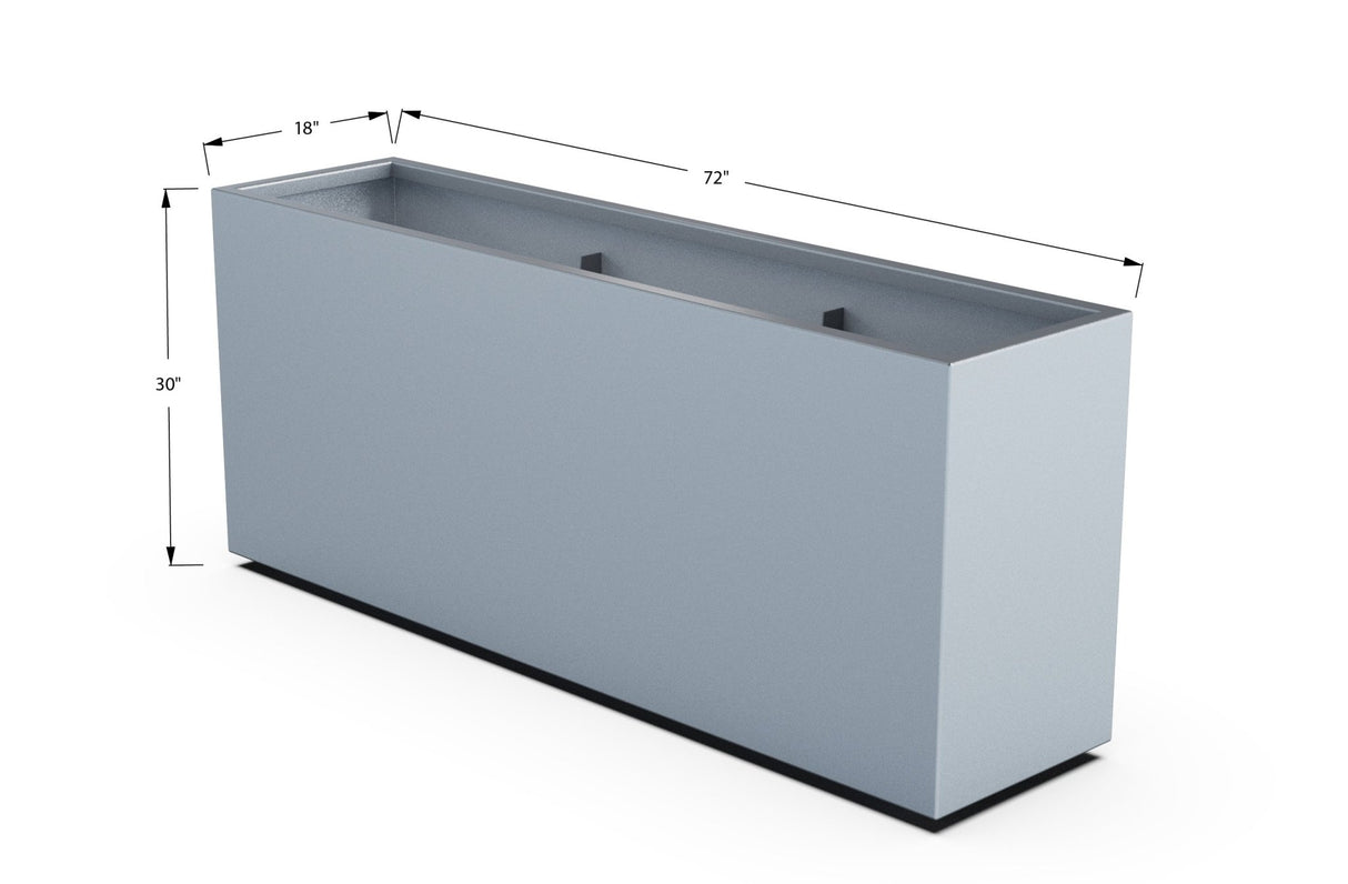 Aluminum Rectangular Planter – 30" Height - Plantercraft