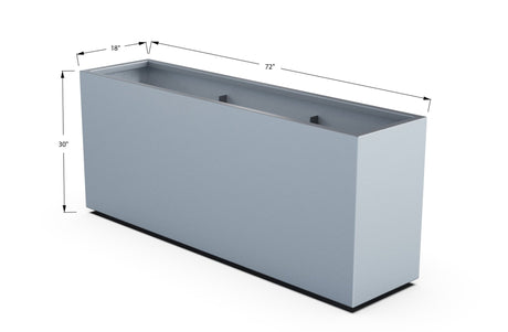 Aluminum Rectangular Planter – 30" Height - Plantercraft