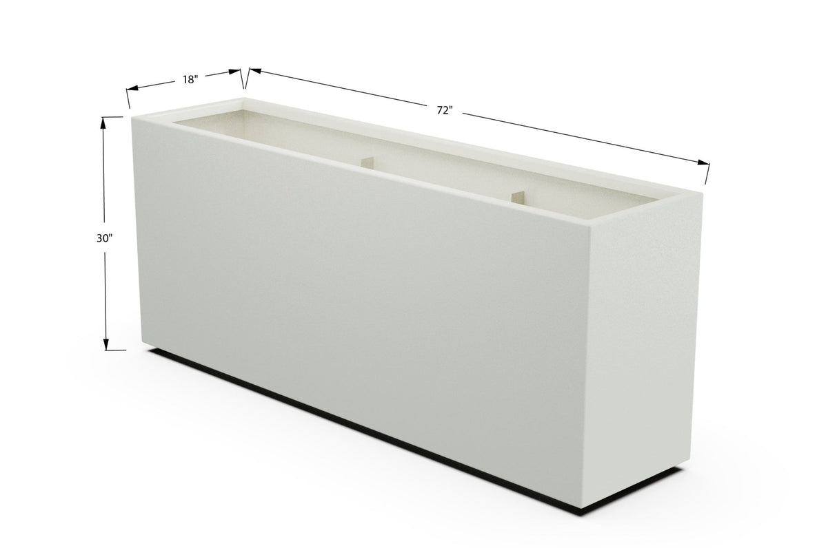 Aluminum Rectangular Planter – 30" H - Plantercraft