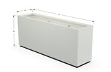 Aluminum Rectangular Planter – 30" H - Plantercraft