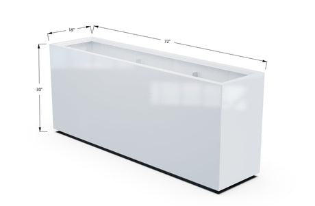Aluminum Rectangular Planter – 30" Height - Plantercraft