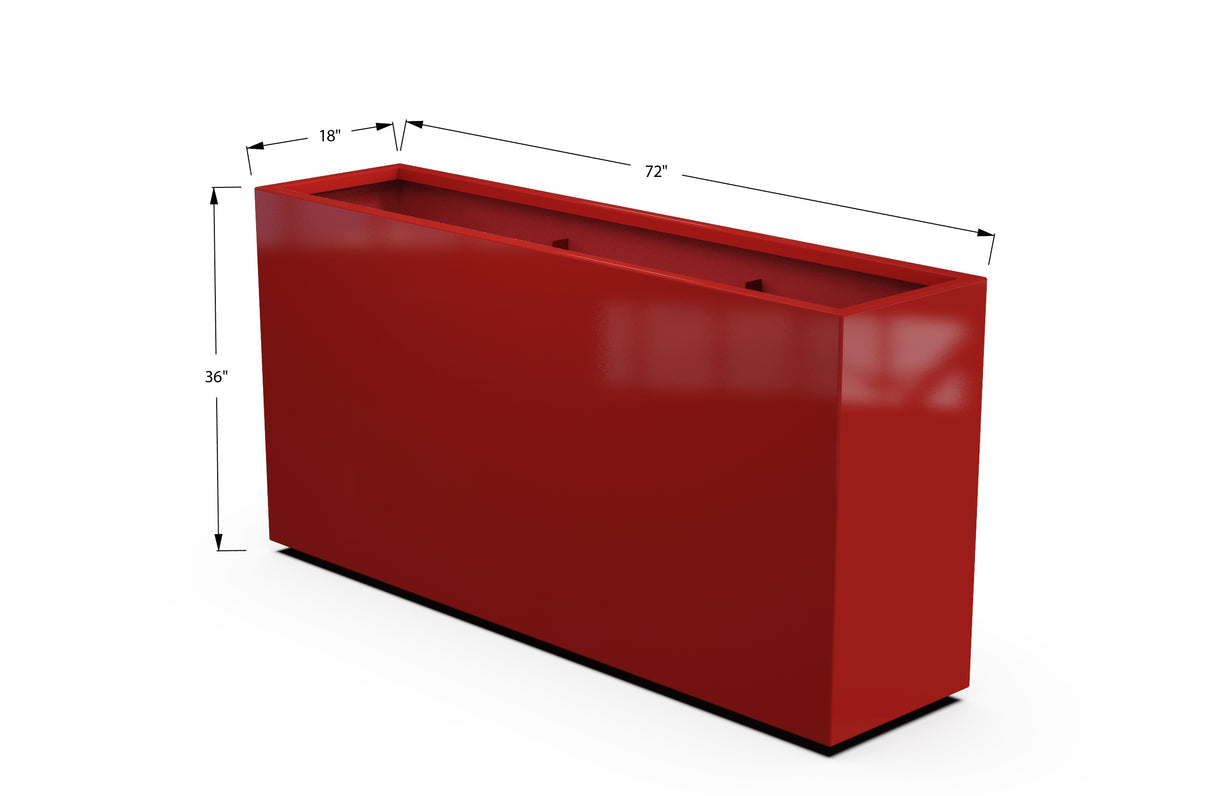 Aluminum Rectangular Planter – 36" H