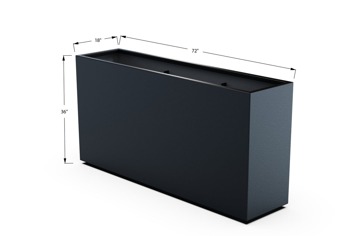 Aluminum Rectangular Planter – 36" H
