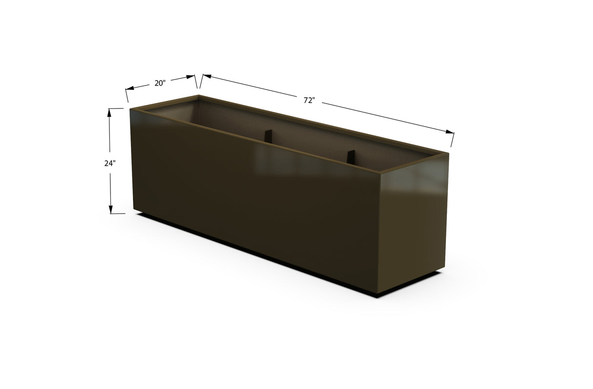 30% OFF Aluminum Rectangular Planter – 84" x 18" x 24"