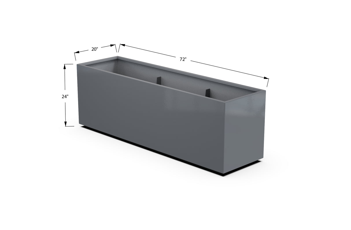 30% OFF Aluminum Rectangular Planter – 84" x 18" x 24"