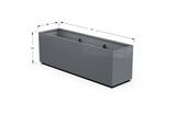 30% OFF Aluminum Rectangular Planter – 84" x 18" x 24"