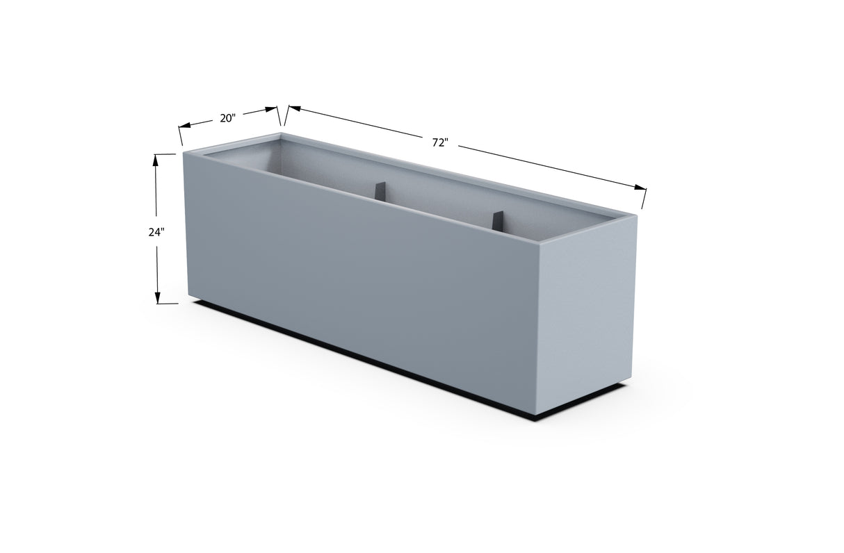 30% OFF Aluminum Rectangular Planter – 84" x 18" x 24"
