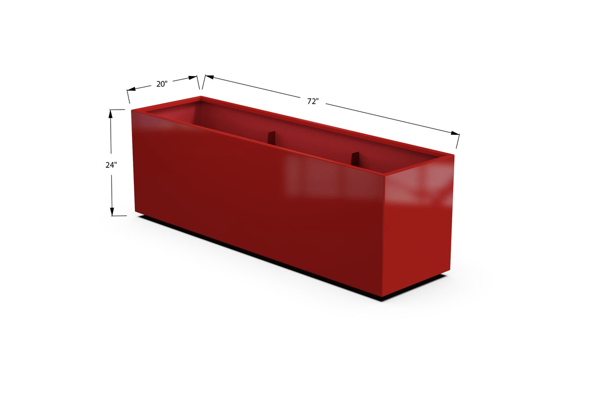 30% OFF Aluminum Rectangular Planter – 84" x 18" x 24"