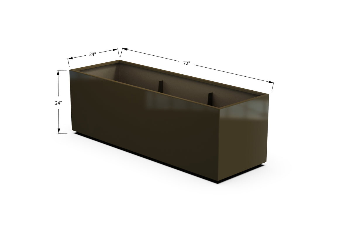 30% OFF Aluminum Rectangular Planter – 84" x 18" x 24"