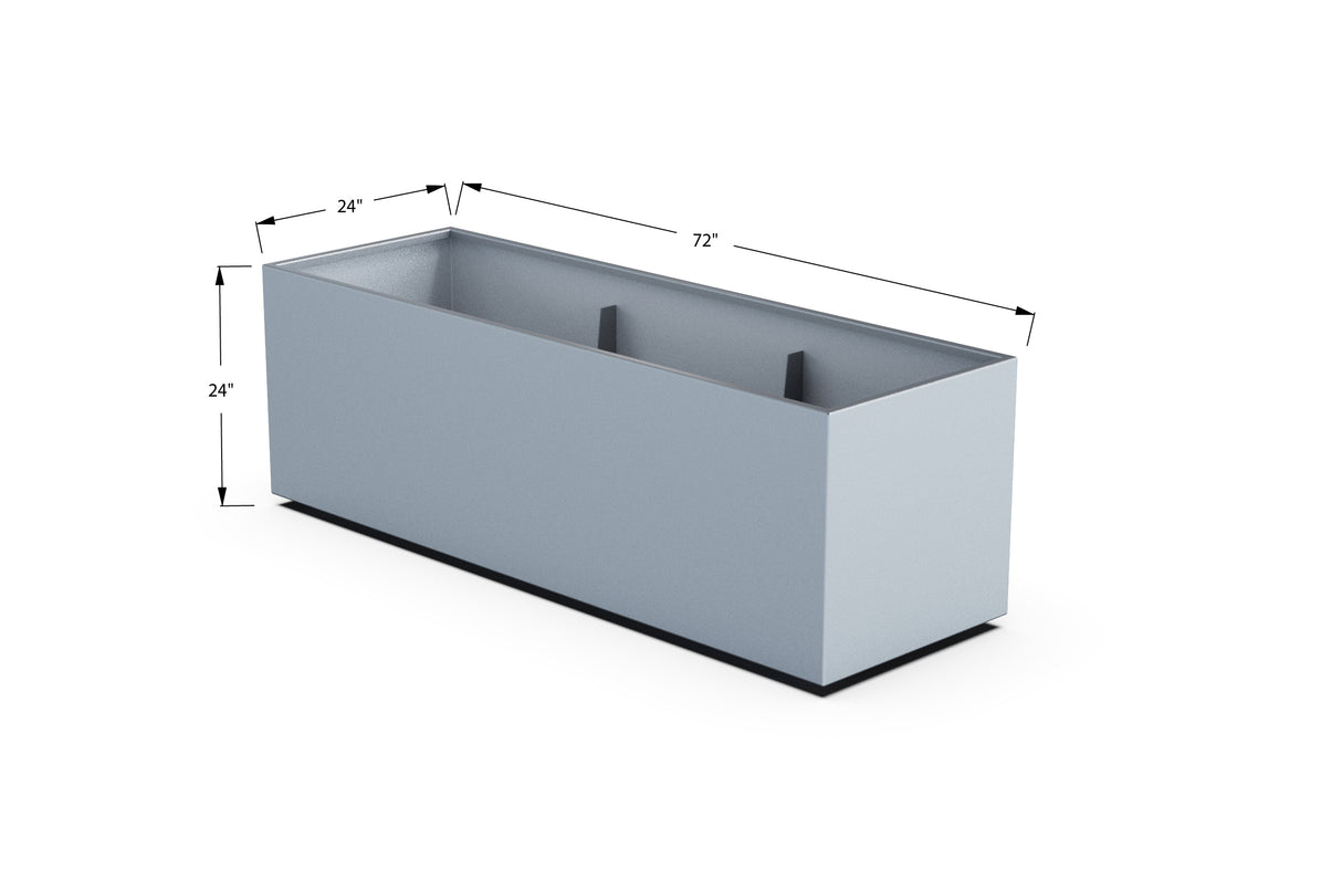 30% OFF Aluminum Rectangular Planter – 84" x 18" x 24"