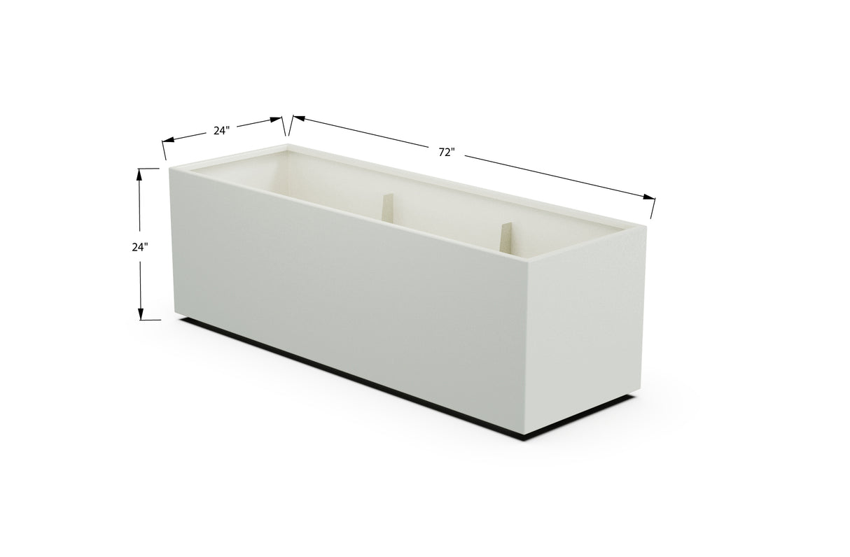 30% OFF Aluminum Rectangular Planter – 84" x 18" x 24"