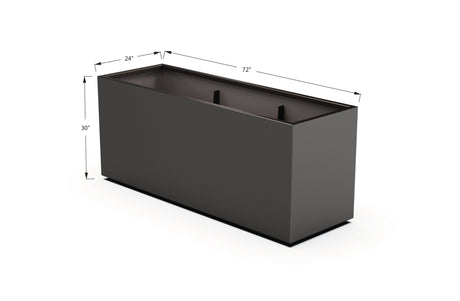Aluminum Rectangular Planter – 30" Height - Plantercraft