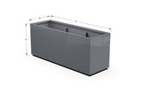 Aluminum Rectangular Planter – 30" Height - Plantercraft