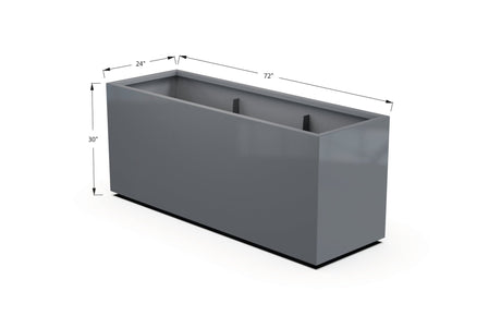 Aluminum Rectangular Planter – 30" Height - Plantercraft