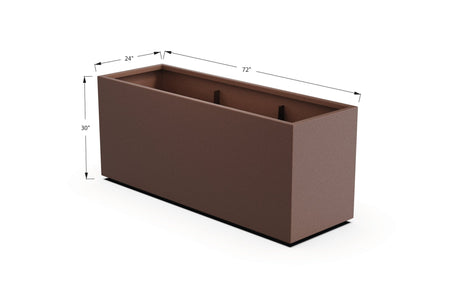 Aluminum Rectangular Planter – 30" Height - Plantercraft