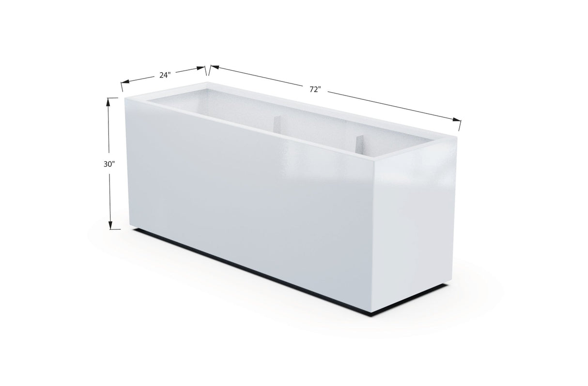 Aluminum Rectangular Planter – 30" Height - Plantercraft