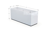 Aluminum Rectangular Planter – 30" Height - Plantercraft