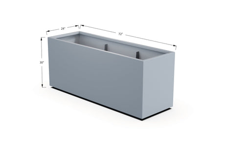 Aluminum Rectangular Planter – 30" Height - Plantercraft