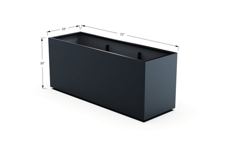 Aluminum Rectangular Planter – 30" Height - Plantercraft
