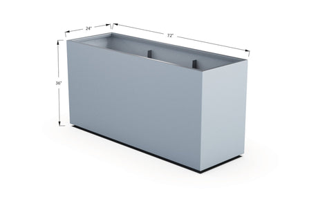 Aluminum Rectangular Planter – 36" Height - Plantercraft
