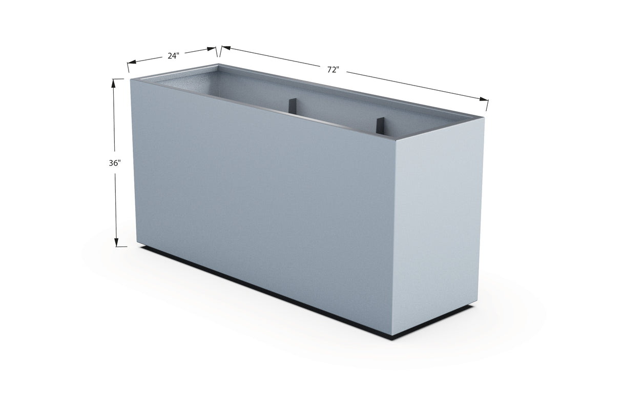 Aluminum Rectangular Planter – 36" H