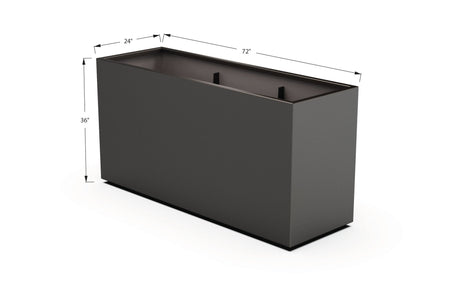Aluminum Rectangular Planter – 36" Height - Plantercraft