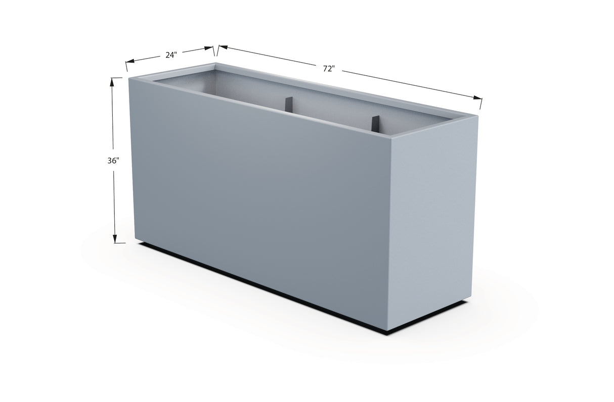Aluminum Rectangular Planter – 36" H