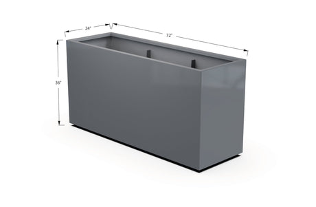 Aluminum Rectangular Planter – 36" Height - Plantercraft