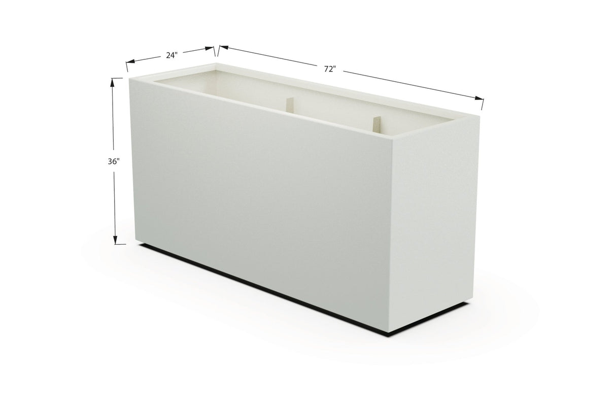 Aluminum Rectangular Planter – 36" Height - Plantercraft