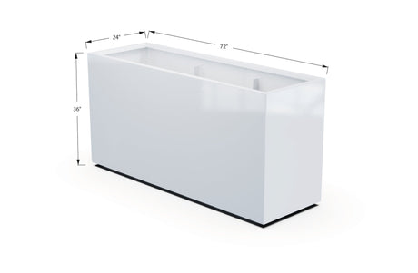Aluminum Rectangular Planter – 36" Height - Plantercraft