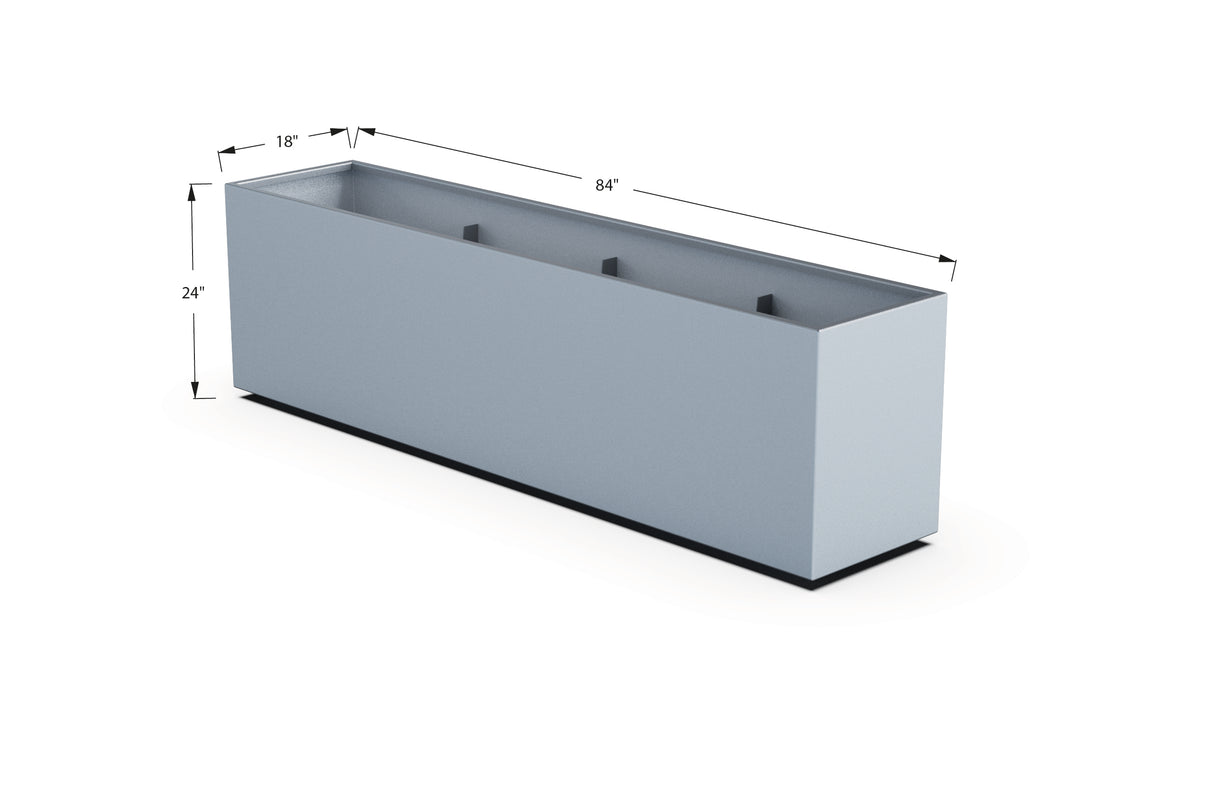 30% OFF Aluminum Rectangular Planter – 84" x 18" x 24"
