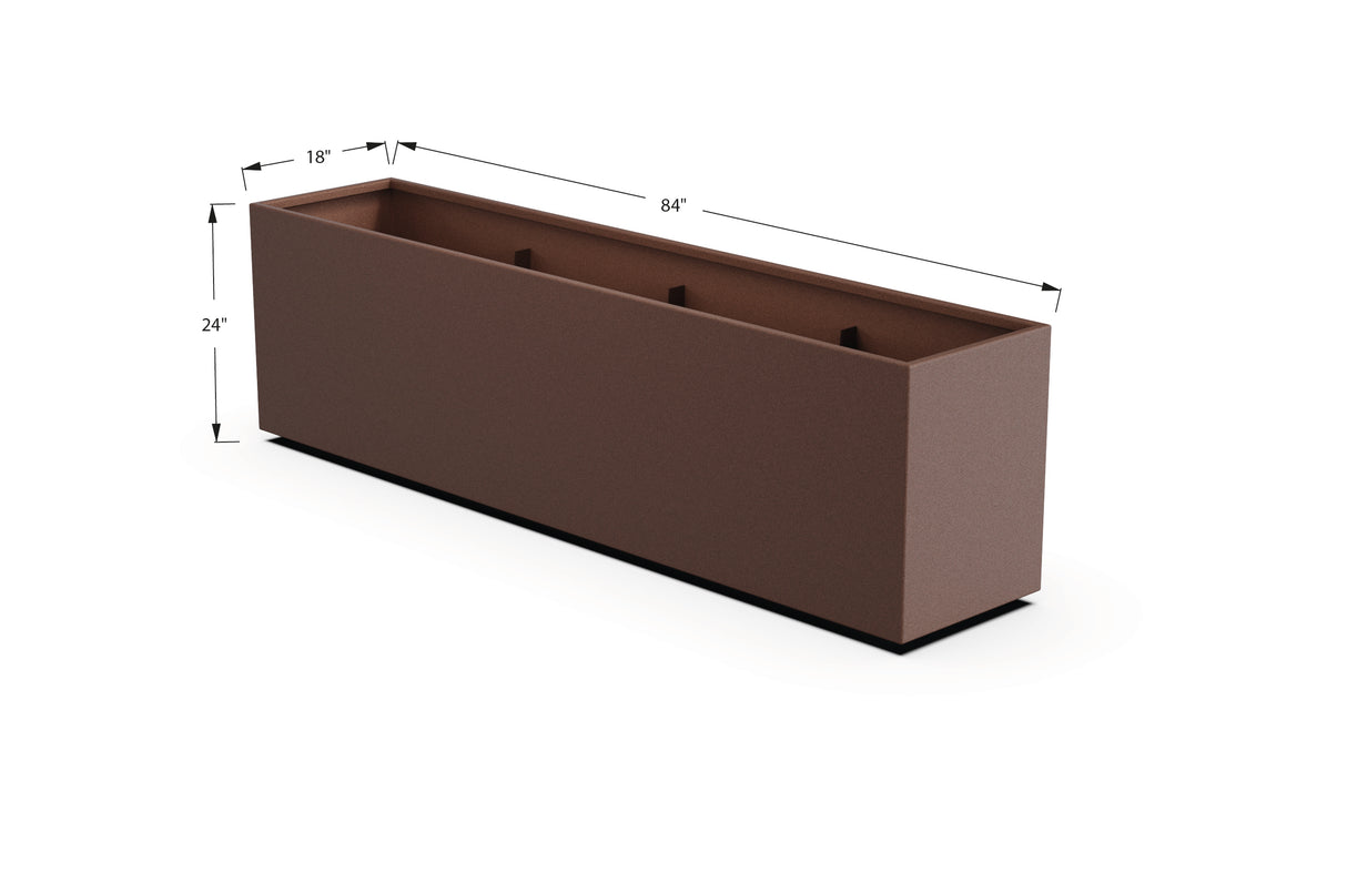 30% OFF Aluminum Rectangular Planter – 84" x 18" x 24"