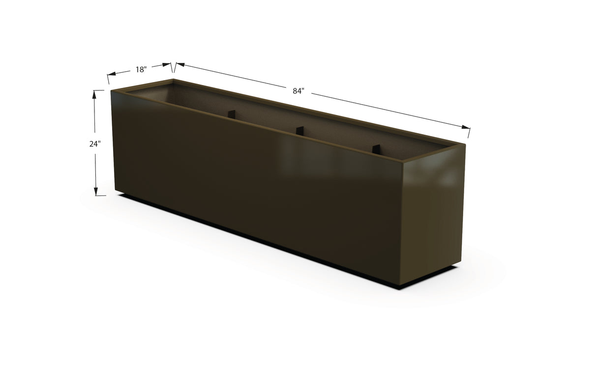 30% OFF Aluminum Rectangular Planter – 84" x 18" x 24"