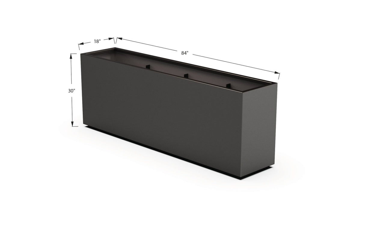 Aluminum Rectangular Planter – 30" Height - Plantercraft