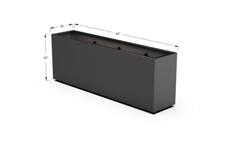 Aluminum Rectangular Planter – 30" Height - Plantercraft