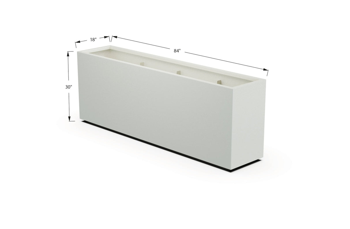 Aluminum Rectangular Planter – 30" Height - Plantercraft
