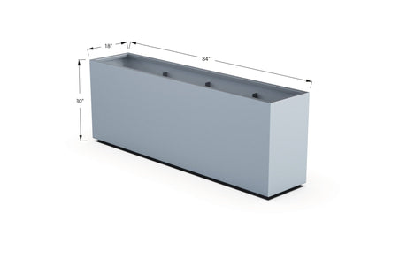 Aluminum Rectangular Planter – 30" Height - Plantercraft