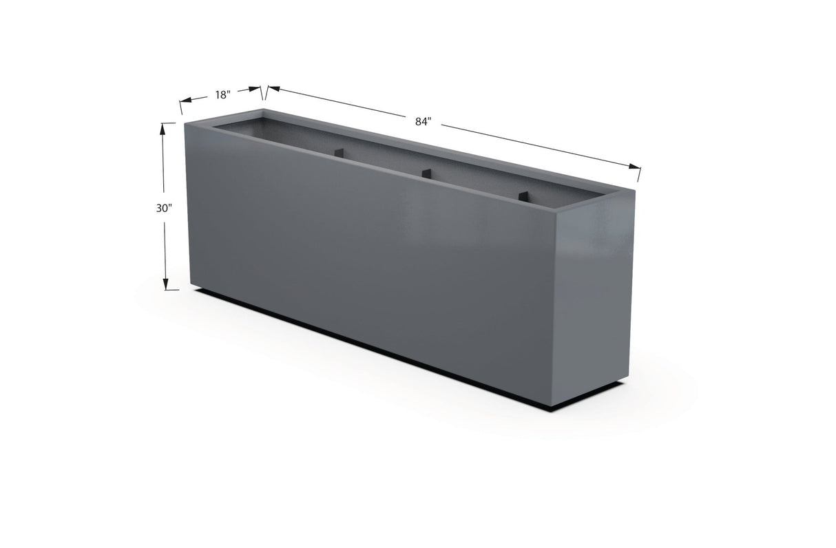 Aluminum Rectangular Planter – 30" Height - Plantercraft