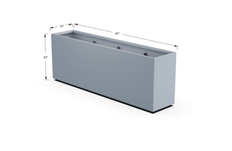 Aluminum Rectangular Planter – 30" Height - Plantercraft