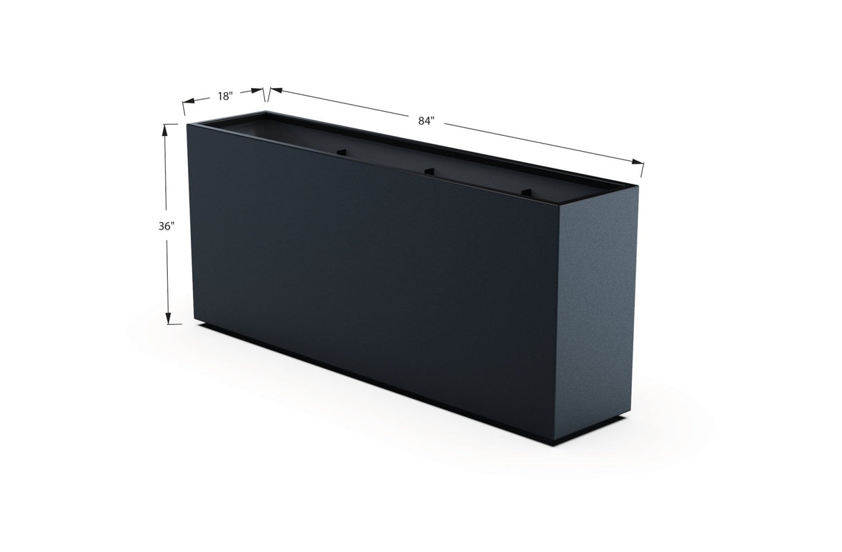 Aluminum Rectangular Planter – 36" H - Plantercraft