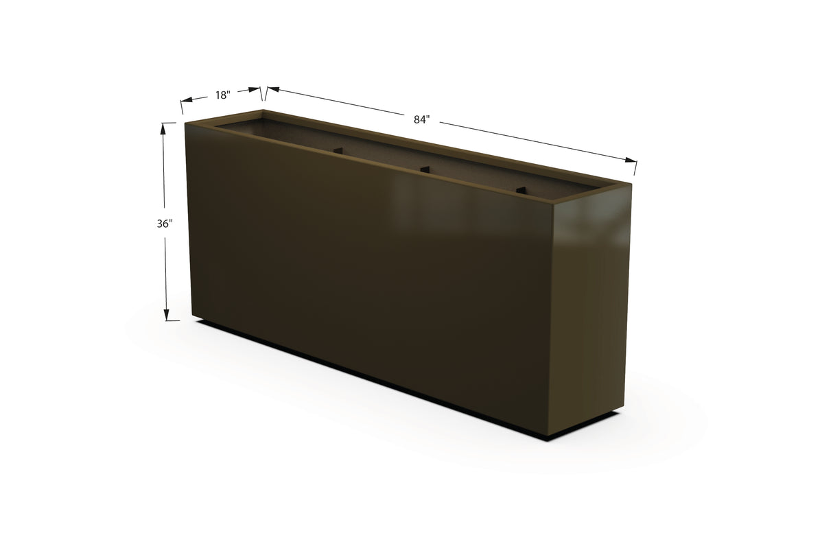 Aluminum Rectangular Planter – 36" H