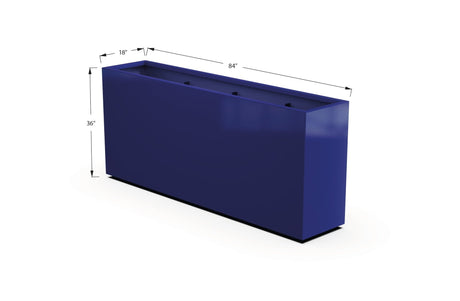 Aluminum Rectangular Planter – 36" Height - Plantercraft