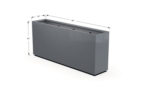 Aluminum Rectangular Planter – 36" Height - Plantercraft