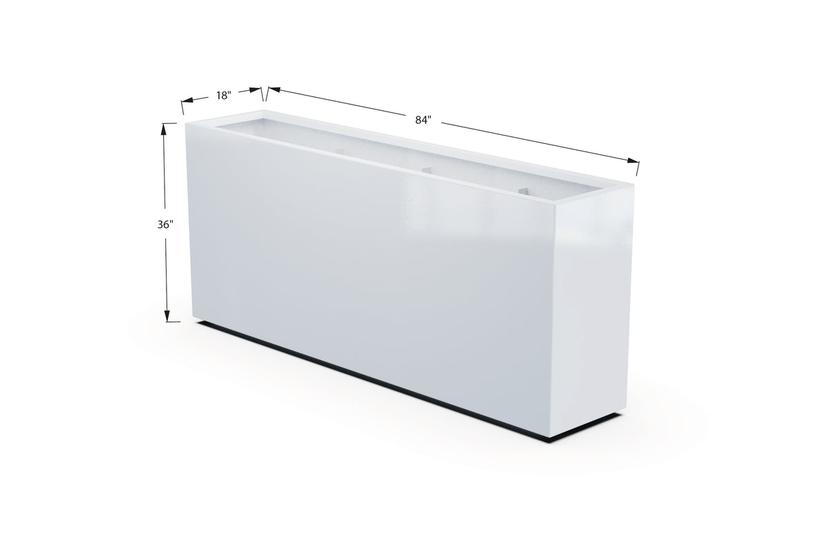 Aluminum Rectangular Planter – 36" H