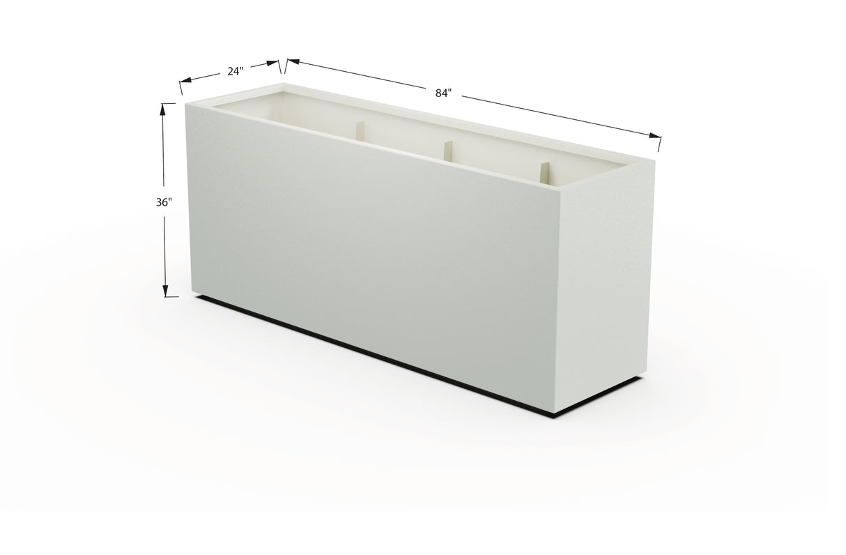 Aluminum Rectangular Planter – 36" H
