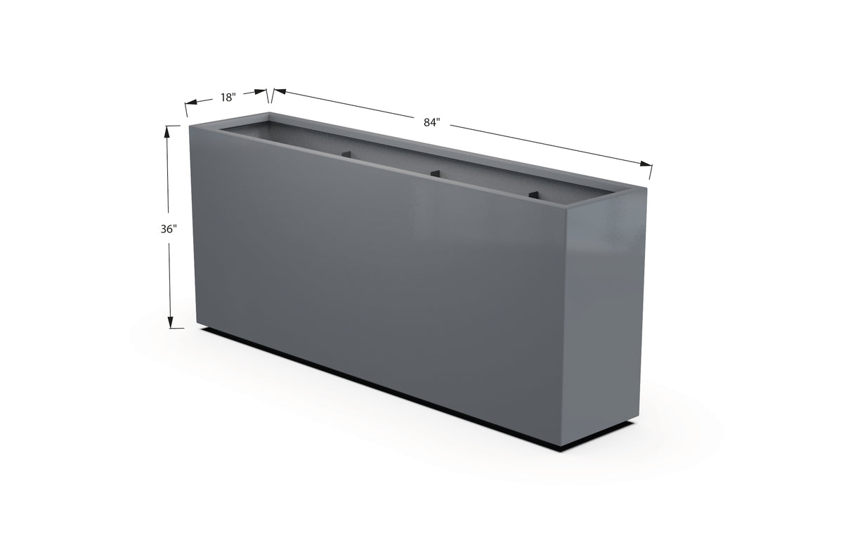 Aluminum Rectangular Planter – 36" H
