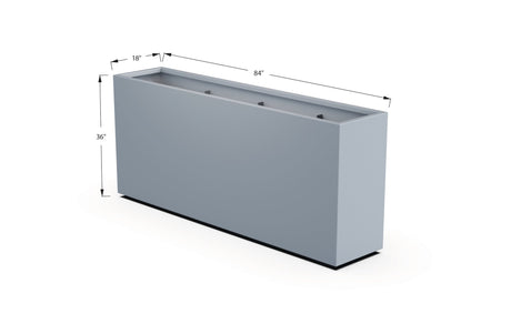 Aluminum Rectangular Planter – 36" Height - Plantercraft