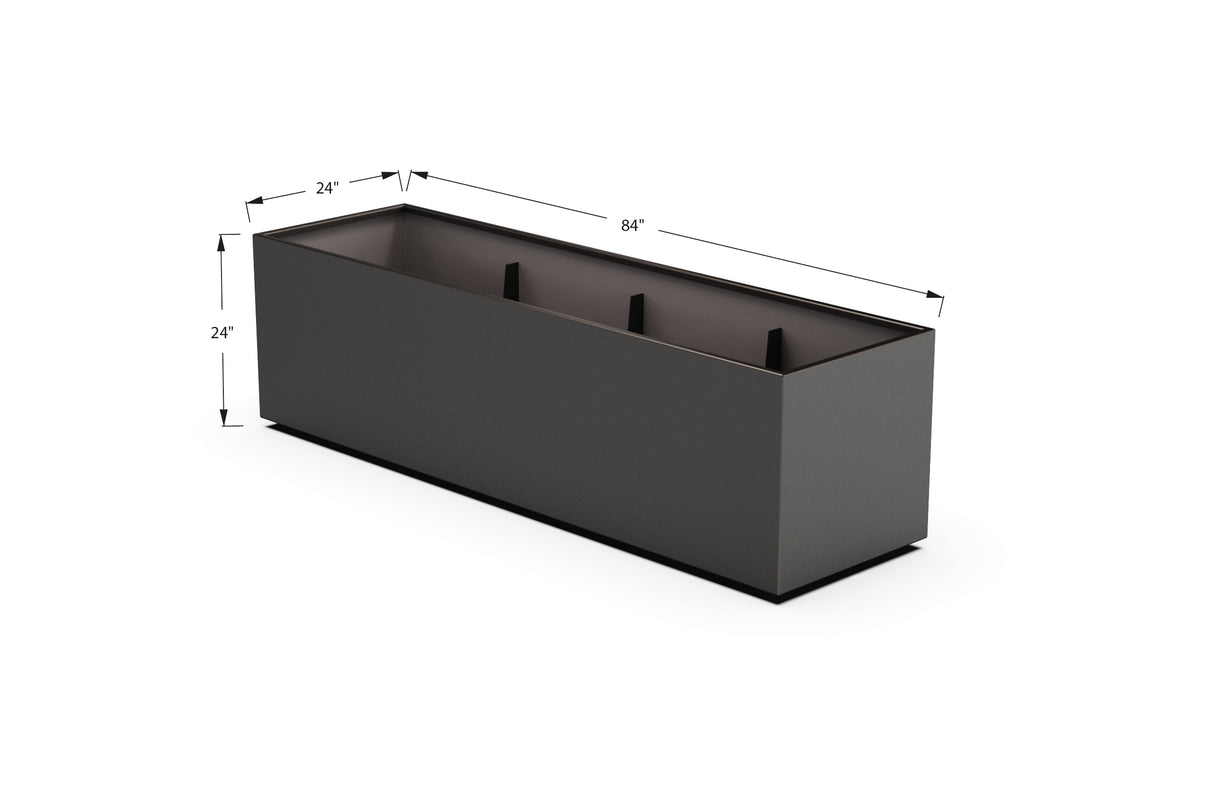 30% OFF Aluminum Rectangular Planter – 84" x 18" x 24"