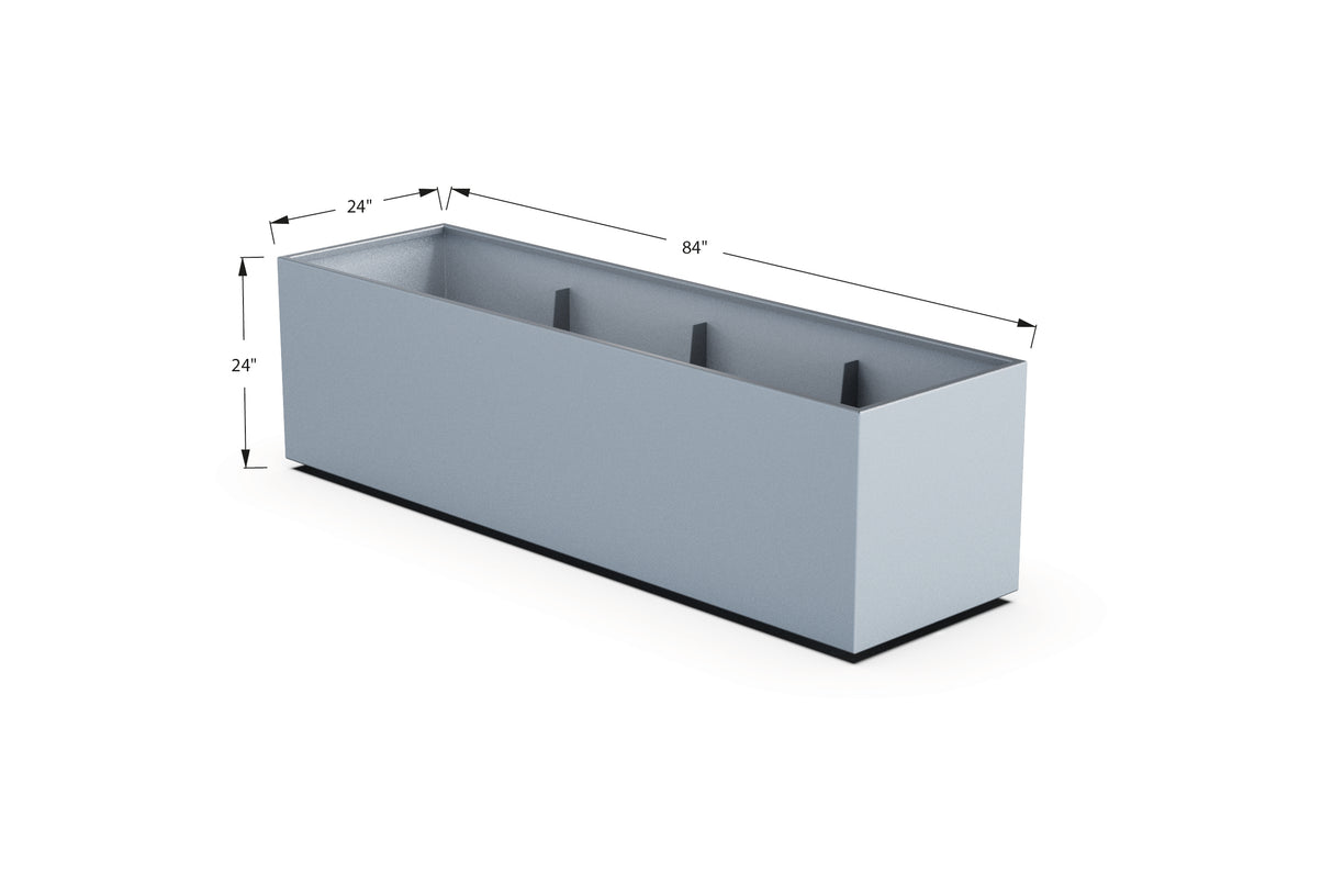 30% OFF Aluminum Rectangular Planter – 84" x 18" x 24"