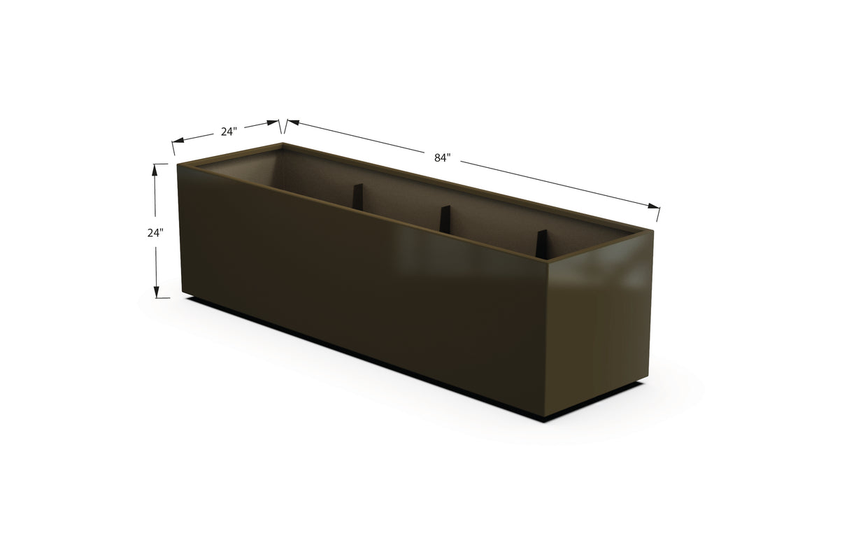 30% OFF Aluminum Rectangular Planter – 84" x 18" x 24"